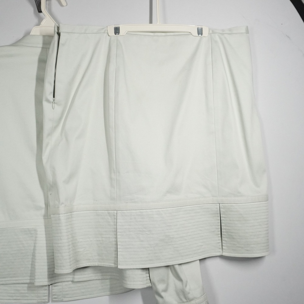 Eccoci Mint Green 2 Piece Skirt Suit Zip Front Jacket Pencil Skirt 16 Office - Picture 12 of 16